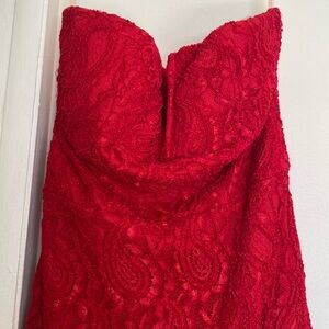 Strapless Red Dress